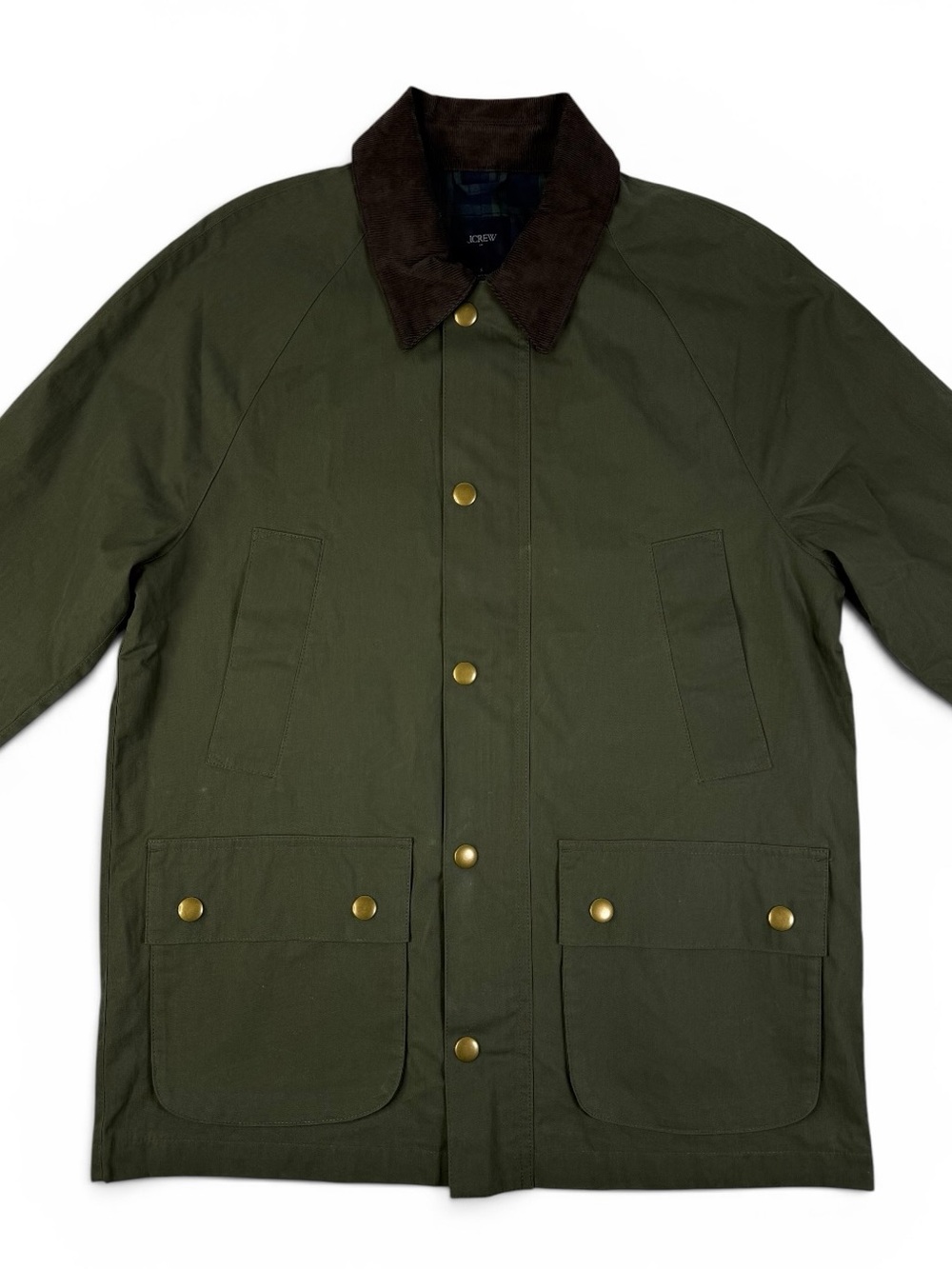 J.Crew Heritage Men’s Waxed Cotton Blend Field Jacket Spanish Moss NWT Small